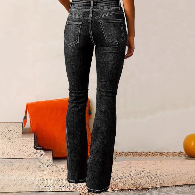 Jeans Women Fashion Slim Washed Street Micro-Pants Women - Image 4