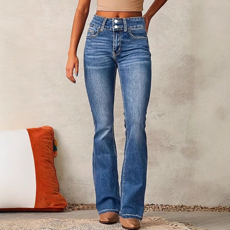 Jeans Women Fashion Slim Washed Street Micro-Pants Women - Image 2
