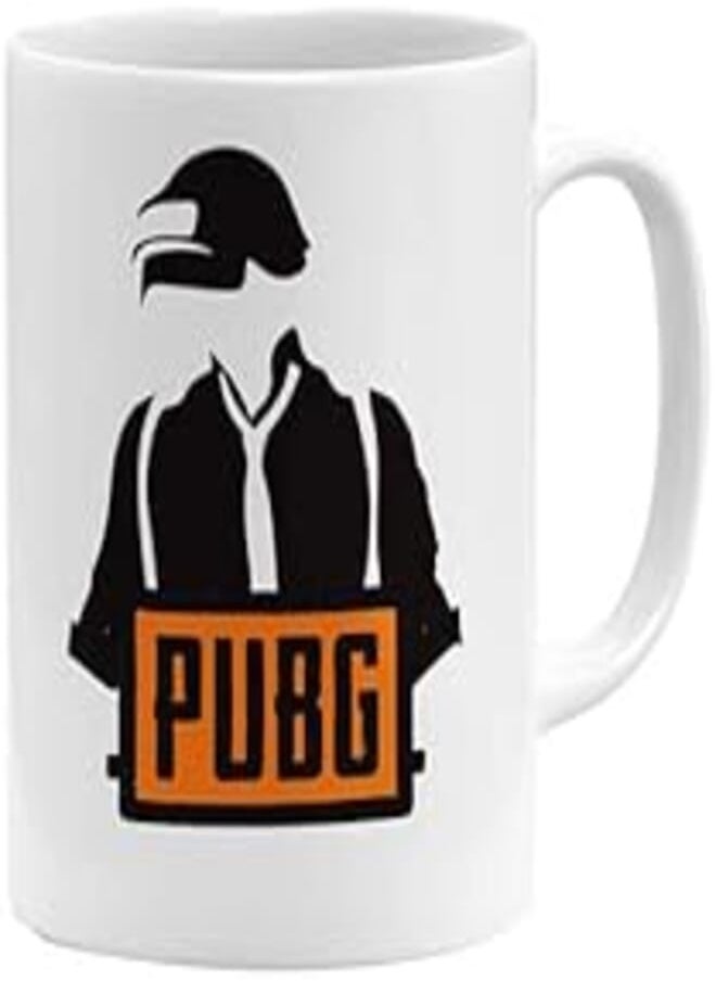 RYN - RYN PRINTED DESIGN PUBG Dark Player Printed Coffee Mug White/Black/Yellow 11ounce - Image 1