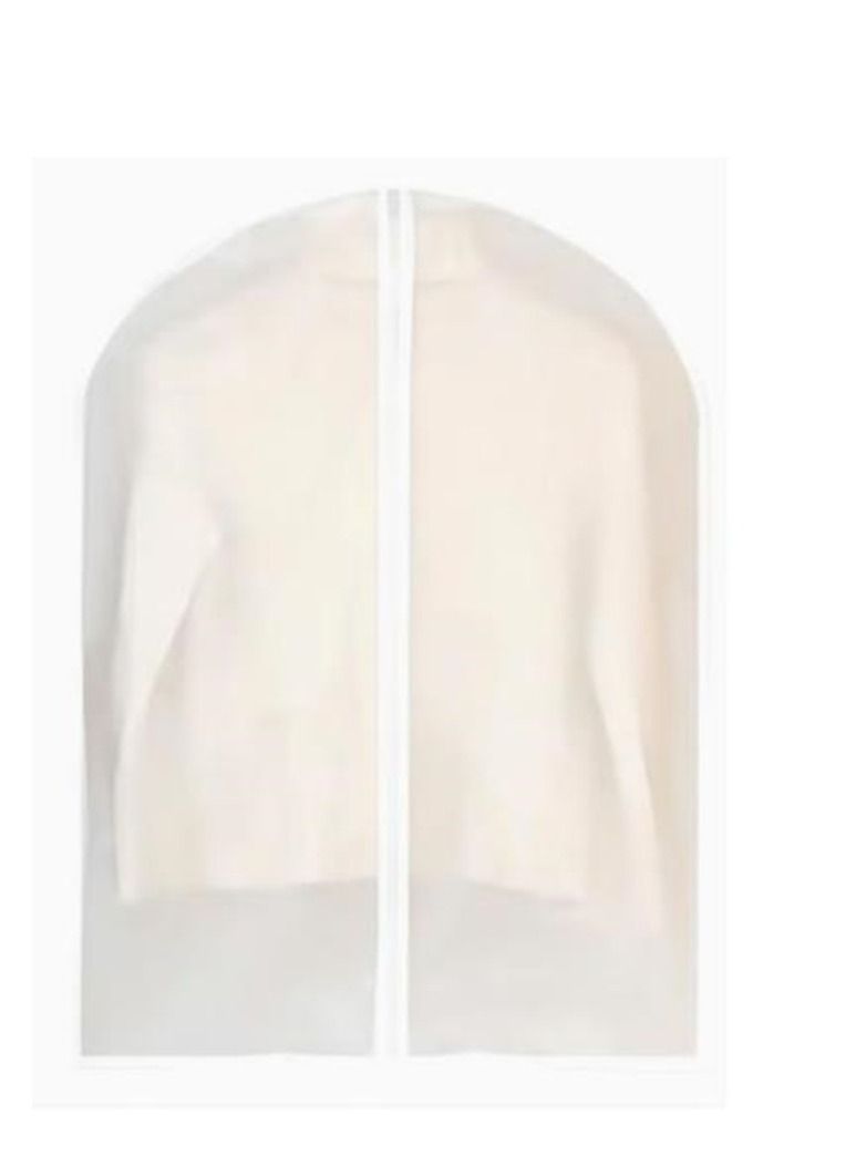 5-Piece Full Zipper Closet Storage And Travel Hanging Garment Bag Set White 60*80cm  - Image 2