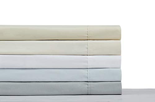 Charisma Percale Cotton 400 Thread Count Sheet Set, King, Grey - Image 4