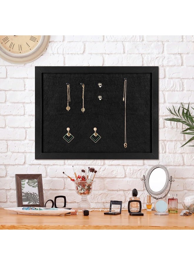 TORASO Cork Board Bulletin Board with Felt,Wood Framed Display Bulletin Board for Walls with Pins, Eye Bolts, gaskets, Screws, Pin Board for Office, School and Home(Black,1pc) - Image 3