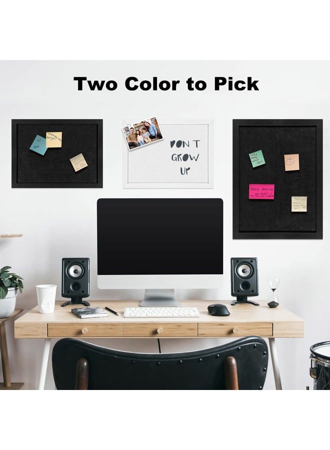 TORASO Cork Board Bulletin Board with Felt,Wood Framed Display Bulletin Board for Walls with Pins, Eye Bolts, gaskets, Screws, Pin Board for Office, School and Home(Black,1pc) - Image 5