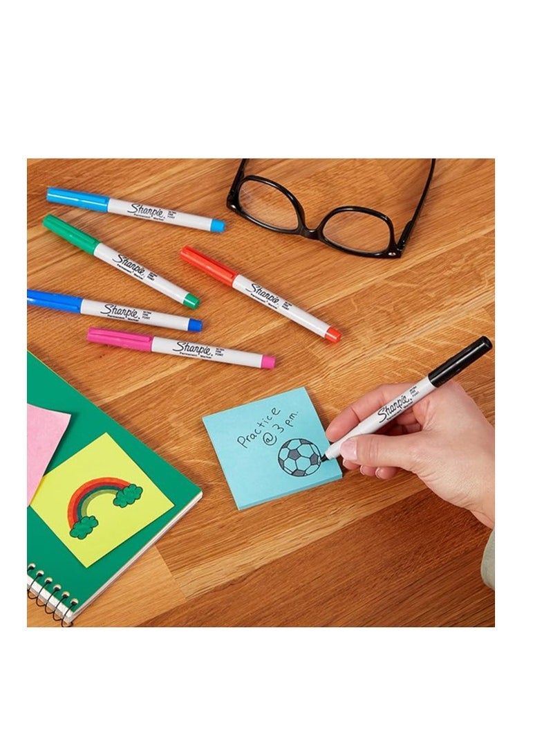 Sharpie Sharpie Ultra Fine Point Permanent Markers Black Ink Resists Fading and Water Blister Pack with 2 Markers  - Image 4