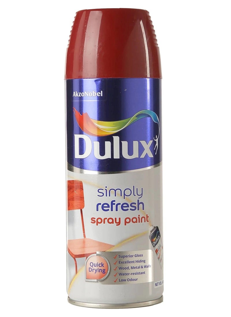 Dulux - Simply Refresh Spray Paint 400 ML Gloss Signal Red - Image 1