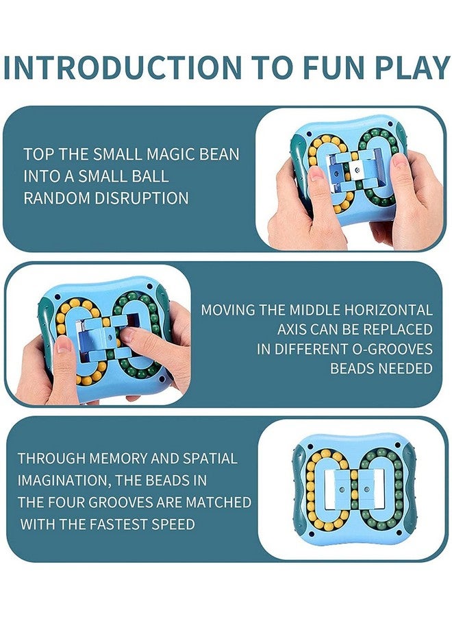 ANAB GIAB ANAB GIAB Magic Bean Cube Toys Rotating Decompression Square Small Beads Magic Cube Children's Puzzle Decompression Special Shape Magic Cube Ball Game Creative Toys, Multi Colour  - Image 3