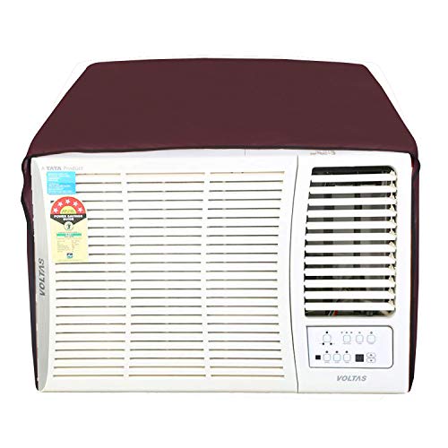 Lithara Waterproof Printed AC Cover for O General AXGT18FHTA - 1.5 ton ac | All Weather Cover | Elastic Stretchable | (Maroon) - Image 2
