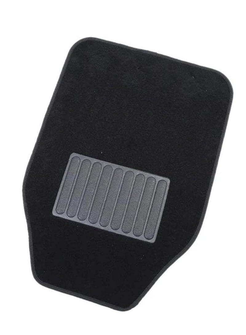 ALLKING Universal Car Mat, Black Colour| Anti Slip Car Floor Mat| Stain Proof| Universal Shape | Easy Installation | Complete Set, Executive Series  - Image 1