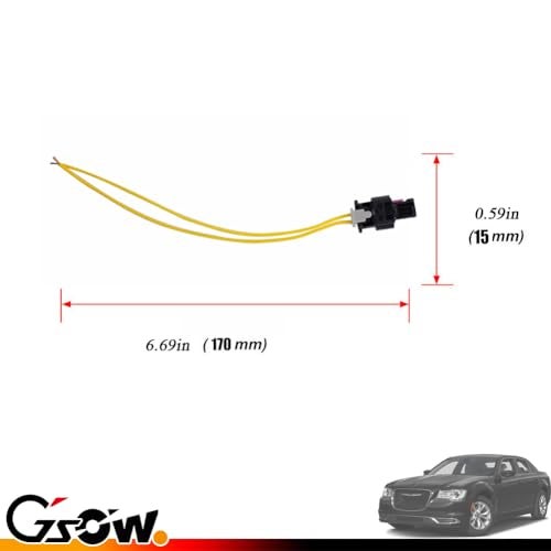 GSOWO 2 PCS Side Marker Light Pigtail Connector Wires for 2015-2024 Chrysler 300 Front/Rear Side Marker Light, Replace #68213844AD, 68213845AD, 68214402AD, 68214403AD - Image 3