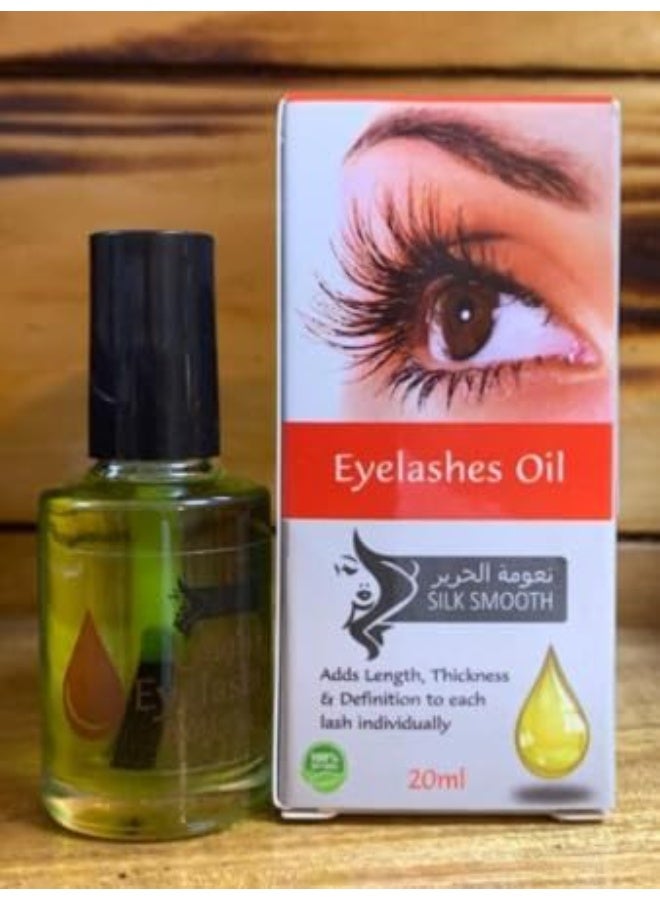 SILK SMOOTH Eyelashes Oil, Eyelash Growth Oil, Natural Lash Enhancement Serum 20ml