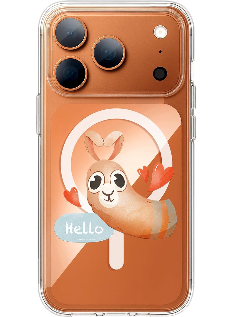 Theodor Magnetic Case for Apple iPhone 17 Pro Compatible with MagSafe Wireless Charging, Shockproof Phone Bumper Cover - Hire jeep dont care papa - White - Image 1