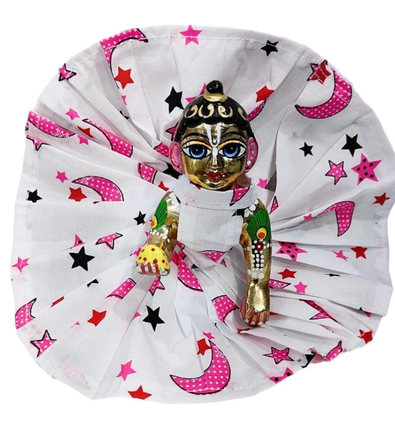 Partish Laddu Gopal Summer Dress Pack of 8 I Colorful Cotton Ladoo Bal Gopal Dress I Kanha Ji Thakur Ji Poshak (Multi Colors and Multi Designs, Size 6) - Image 2