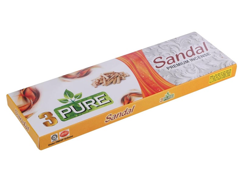 3Pure 3Pure Premium Agarbatti Sandal Fragrance 100 Grams Export Quality  - Image 3