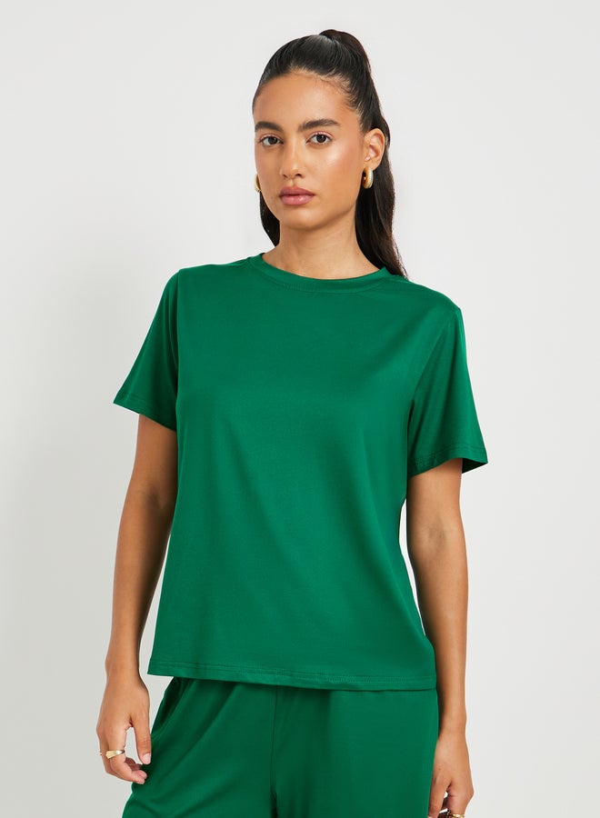 Take Two Text Print Back Short Sleeve T-Shirt and Joggers Co-Ords  - Image 3