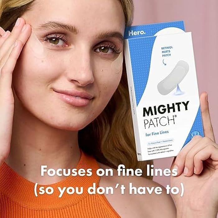 Mighty Patch HERO COSMETICS Mighty Patch™ for Fine Lines Patches - Featuring Retinol and 1,390 dissolving Micropoint™ Points to Help Renew the Look of Skin (6 Count) - Image 2