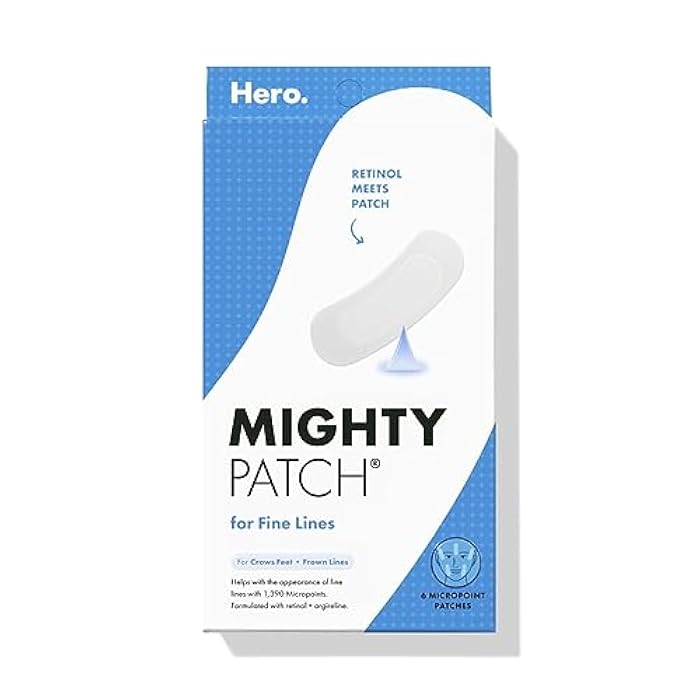 Mighty Patch HERO COSMETICS Mighty Patch™ for Fine Lines Patches - Featuring Retinol and 1,390 dissolving Micropoint™ Points to Help Renew the Look of Skin (6 Count) - Image 1