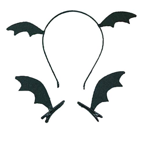 Patiky Halloween Cartoon Hair Clips Hairpin Hair Accessories Cosplay Costume WJR06 (Bats Wing Set) - Image 1