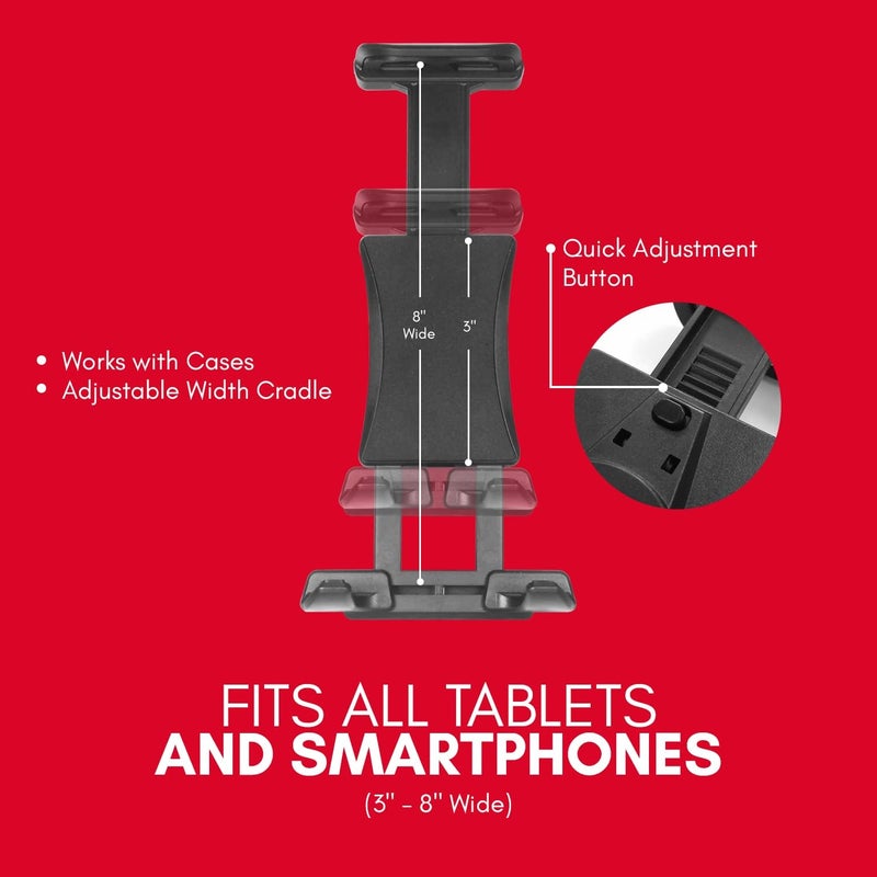 Macally Adjustable Car Headrest Mount - Headrest Tablet Holder for 7” to 10” Tablets - Fits Most Seats with Strong Mounting Clamps - Easy to Use iPad Headrest Mount - Perfect for Kids & Long Trips, 0.5 pounds - Image 5