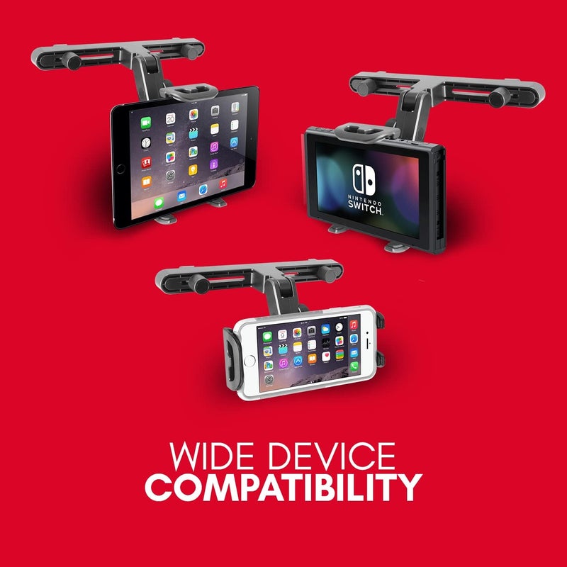 Macally Adjustable Car Headrest Mount - Headrest Tablet Holder for 7” to 10” Tablets - Fits Most Seats with Strong Mounting Clamps - Easy to Use iPad Headrest Mount - Perfect for Kids & Long Trips, 0.5 pounds - Image 3