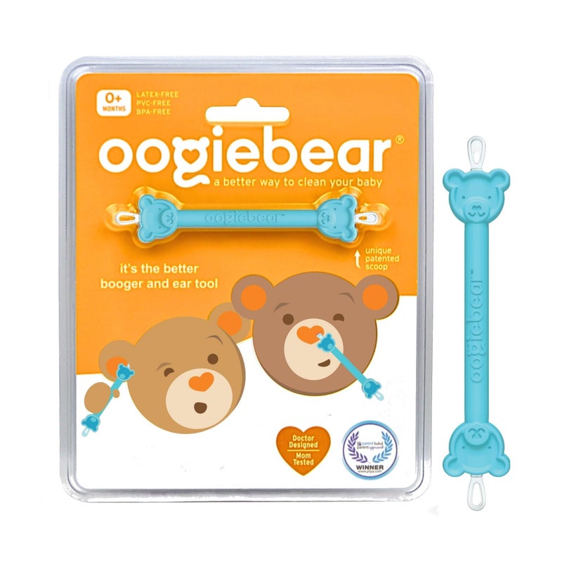 oogiebear Baby Nose Cleaner & Ear Wax Removal Tool - Safe Booger & Earwax Removal for Newborns, Infants, Toddlers - Dual-Ended - Essential Baby Stuff - Image 1