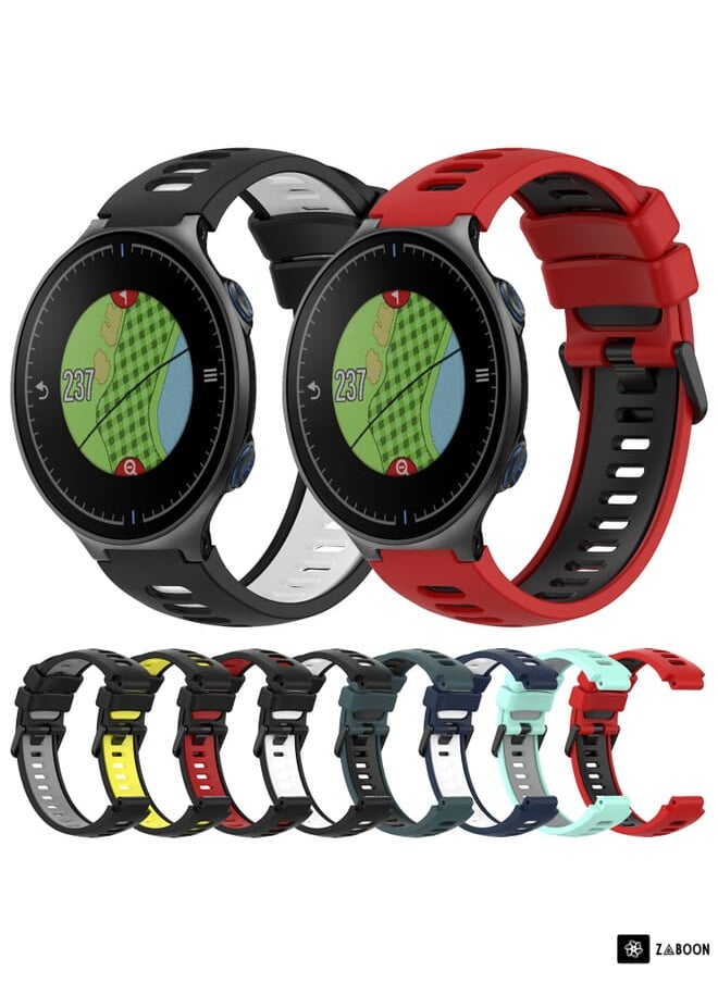 Zaboon - Replacement Band For Garmin Approach S5 Two-Color Silicone - Image 1