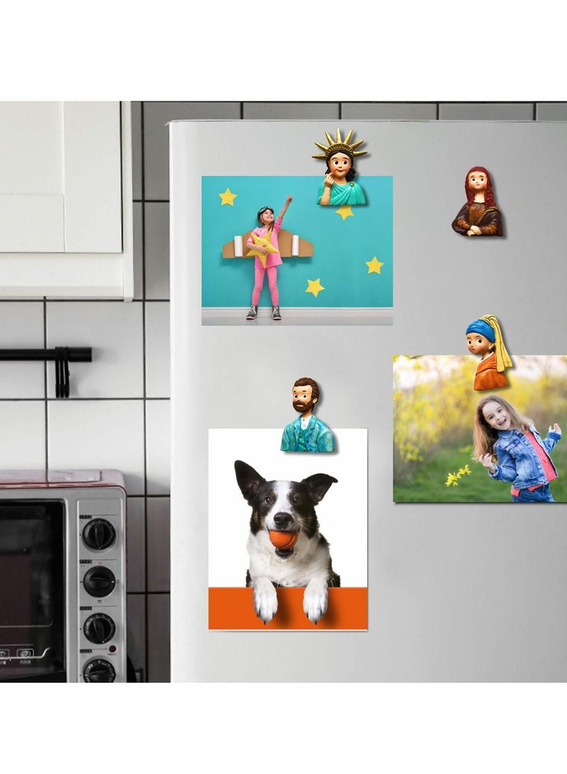 SYOSI Fridge Magnets, Crystal Glass Fridge Magnets for Office Cabinets, Whiteboards, Photos, Notes, Calendar,frigerator Magnets for Home Decor (Cartoon Character 4pcs) - Image 2