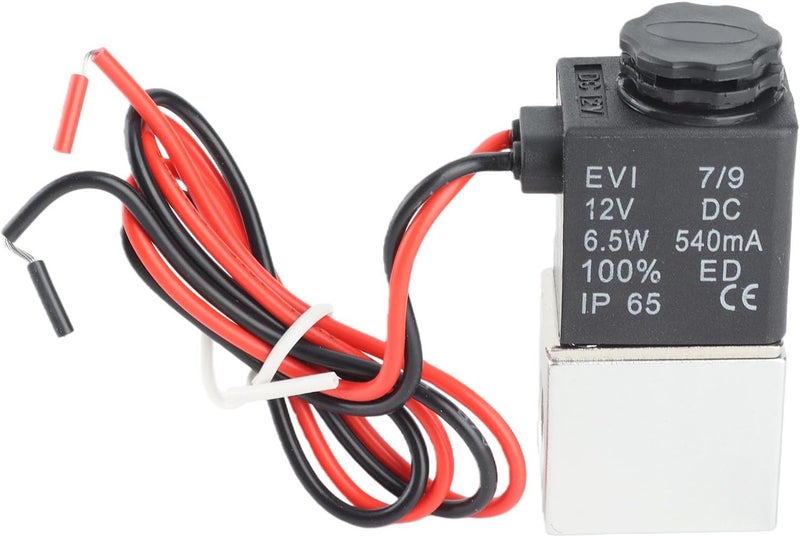 12V DC Pneumatic Electric Solenoid Valve, 1/4 Inch Aluminum, 2 Way Normally Closed - Quick Switching, Durable Sealing, Ideal for Water Air Gas Control - Image 1