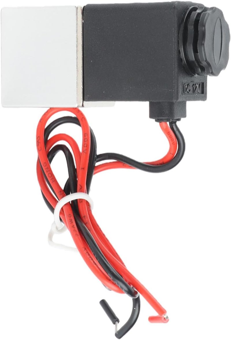 12V DC Pneumatic Electric Solenoid Valve, 1/4 Inch Aluminum, 2 Way Normally Closed - Quick Switching, Durable Sealing, Ideal for Water Air Gas Control - Image 4