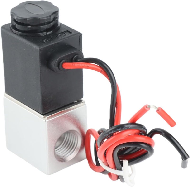 12V DC Pneumatic Electric Solenoid Valve, 1/4 Inch Aluminum, 2 Way Normally Closed - Quick Switching, Durable Sealing, Ideal for Water Air Gas Control - Image 5