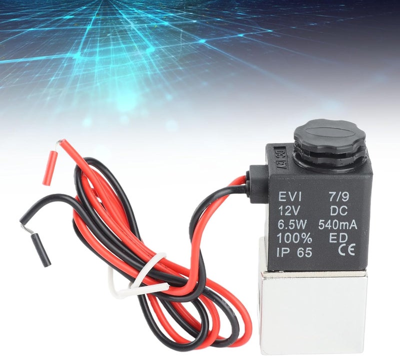 12V DC Pneumatic Electric Solenoid Valve, 1/4 Inch Aluminum, 2 Way Normally Closed - Quick Switching, Durable Sealing, Ideal for Water Air Gas Control - Image 2