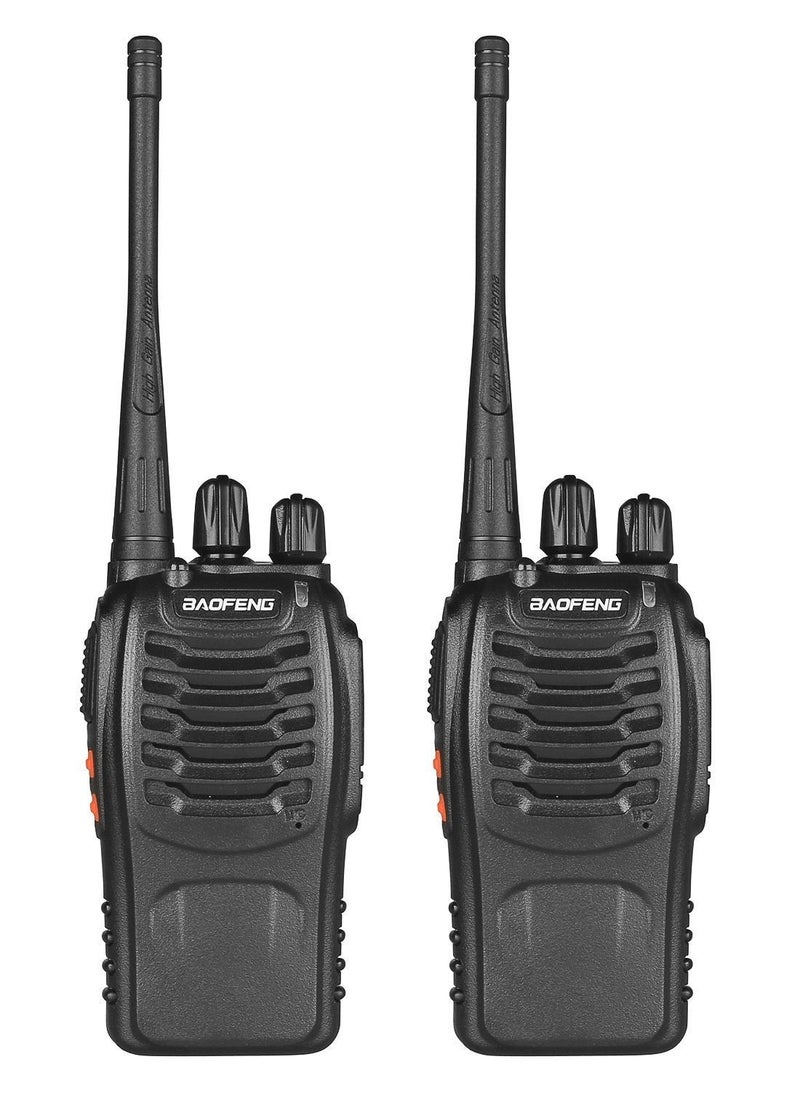 (Pack of 4) BF-888S Portable Long Range Rechargeable Handheld 16 Channels Two-Way Radio with Earpiece | Clear Communication for Outdoor, Events, Travel, and Security