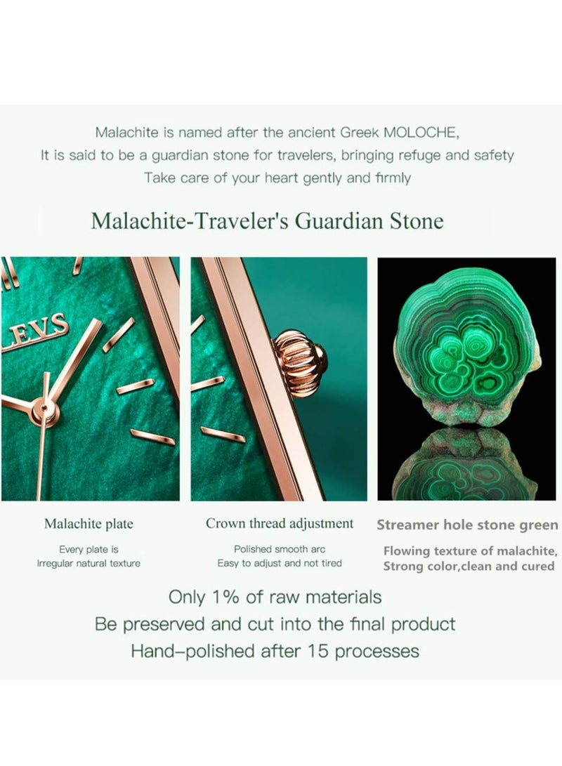 OLEVS Women's Fashion Vintage Square Analog Quartz Watch 6624 - Image 2