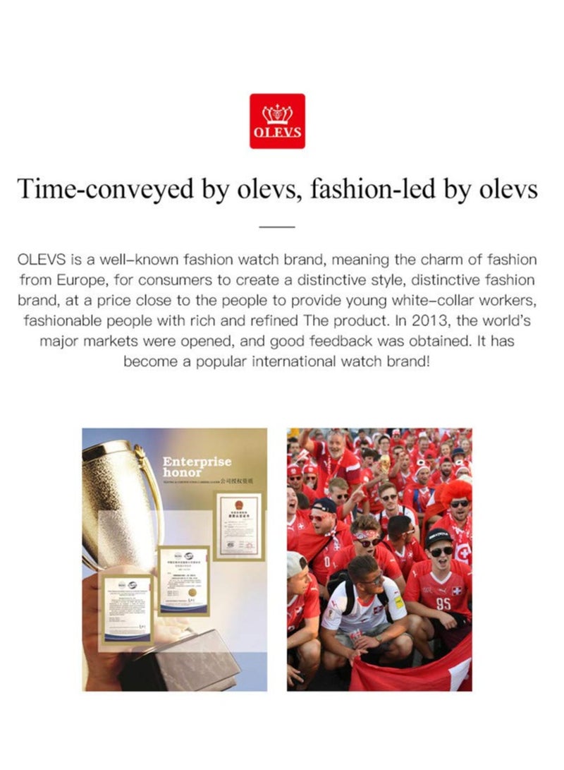 OLEVS Women's Fashion Vintage Square Analog Quartz Watch 6624 - Image 5