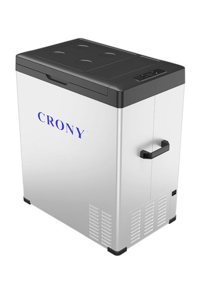 كروني ثلاجة سيارة CRONY C75 بسعة 75 لترًا تعمل بالتيار المستمر وتكييف الهواء وثلاجة صغيرة محمولة بضاغط  - Image 1