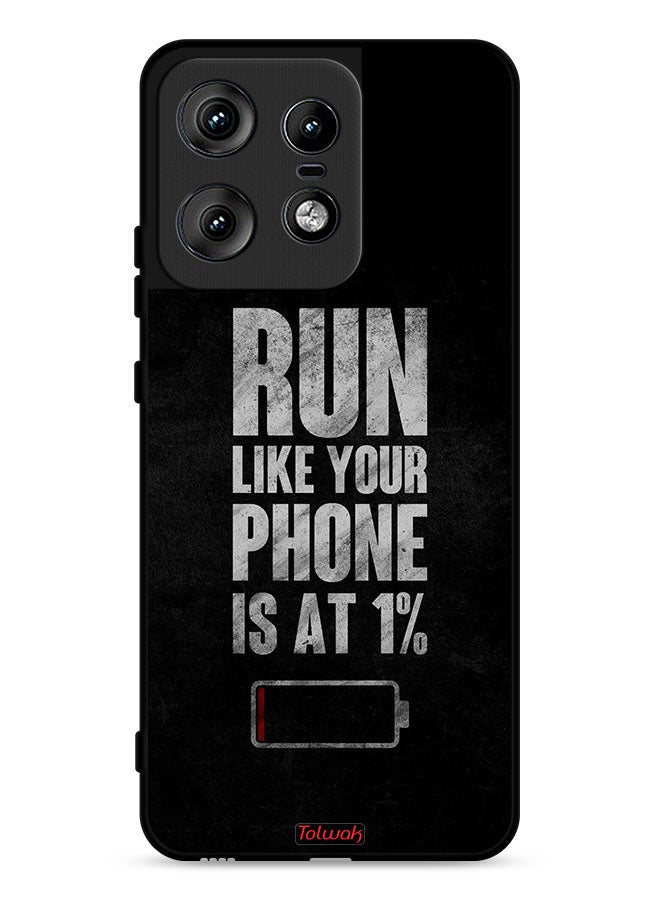 Tolwak Motorola Edge 50 Pro 5G Protective Case Cover Run Like Your Phone Is At 1 Percent - Image 1