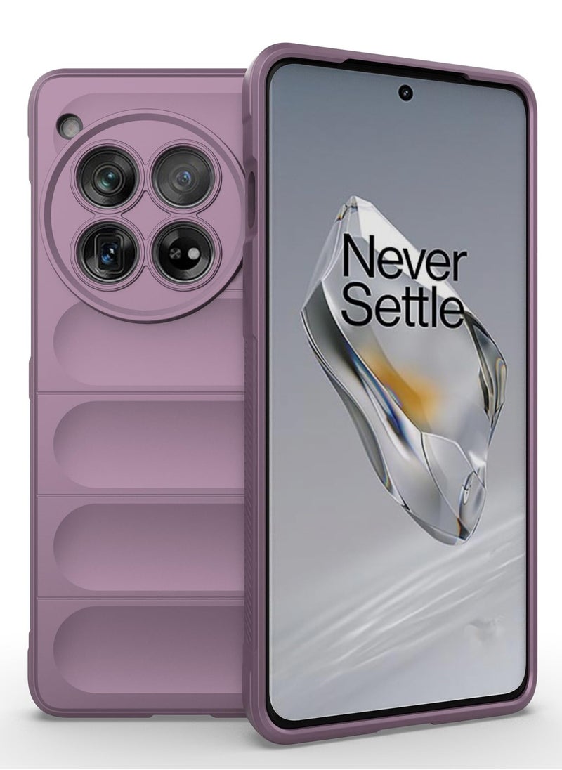 Generic - Premium Protection Back Silicone Case Compatible with Oneplus 12R/Oneplus Ace 3 5G Magic Shield Shockproof Case with Camera Protection (Lavender) - Image 1