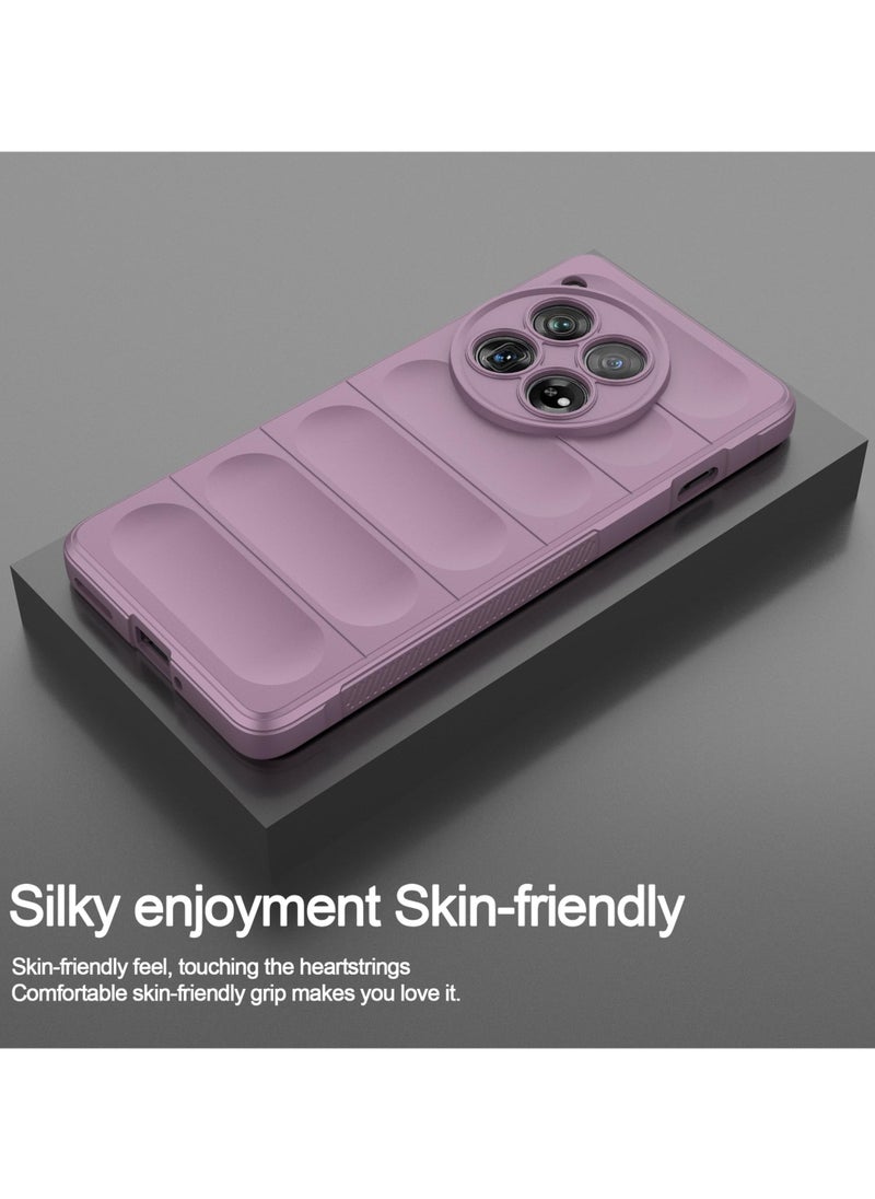 Generic - Premium Protection Back Silicone Case Compatible with Oneplus 12R/Oneplus Ace 3 5G Magic Shield Shockproof Case with Camera Protection (Lavender) - Image 1