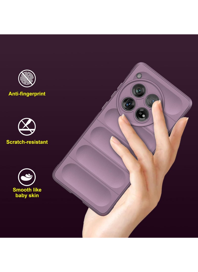 Generic - Premium Protection Back Silicone Case Compatible with Oneplus 12R/Oneplus Ace 3 5G Magic Shield Shockproof Case with Camera Protection (Lavender) - Image 1