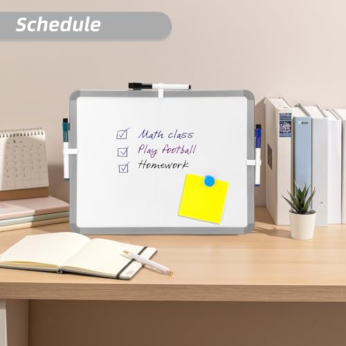 VUSIGN Small White Board Dry Erase, 14'' x 11'' Magnetic Dry Erase Board, Mini Whiteboard with Markers for Kids, Students, Fridge, Wall, Locker - Image 4