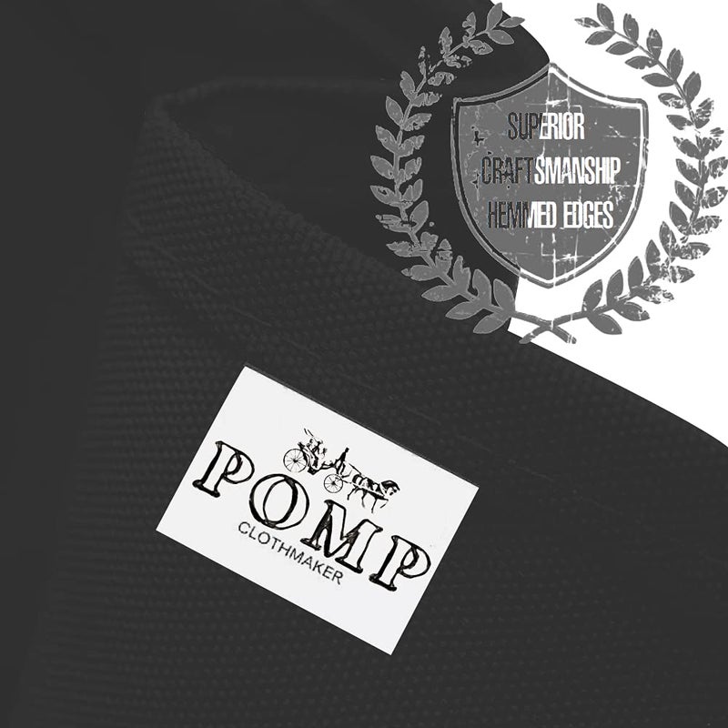 POMP Black 60 "" x 84 "" Poplin Polyester TableChloth (4 Pack) | تجاعيد + وصمة عار مقاومة سهلة العناية النسيج الممتاز | يناسب طاولة المستطيل 5 أقدام - Image 5