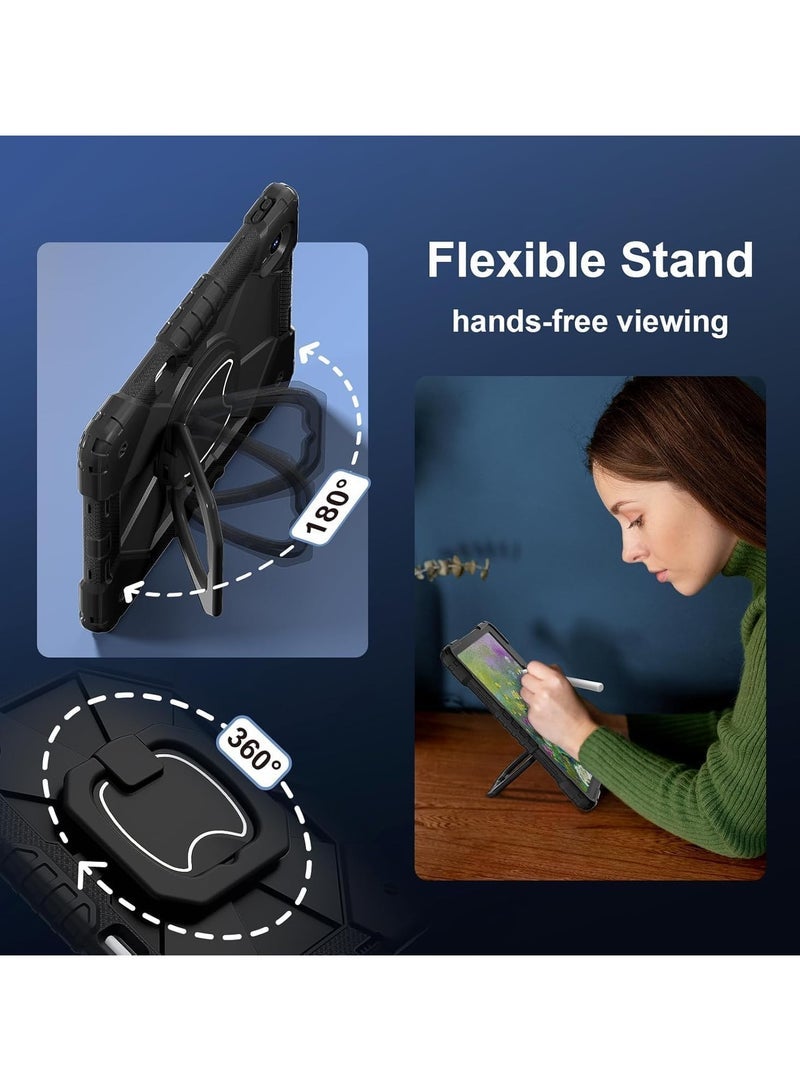 general Case Compatible with Huawei MatePad 11.5 S 2024 Tablet Case, Shockproof Military Grade Protective Cover with Shoulder Strap & Handle Grip Ring Kickstand - Image 4