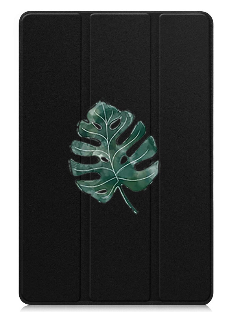 Theodor Protective Flip Case For Huawei MatePad SE 11 (2024) With Trifold Stand Auto Wake Sleep Shockproof Cover Monstera Leave - Image 1