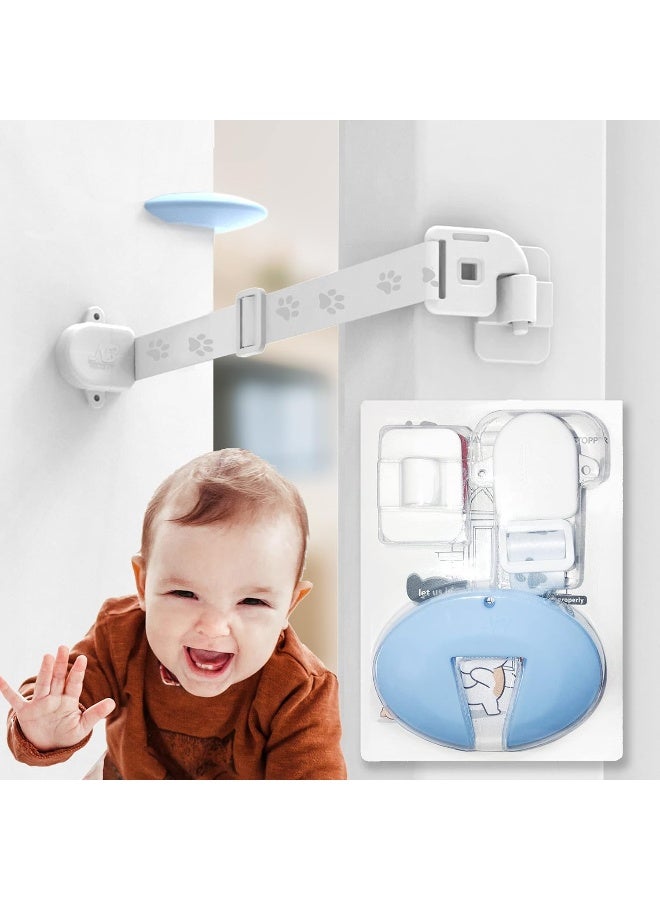 Neobay Child Proof Door Lock with Silicone Baby Door Stopper - Image 1
