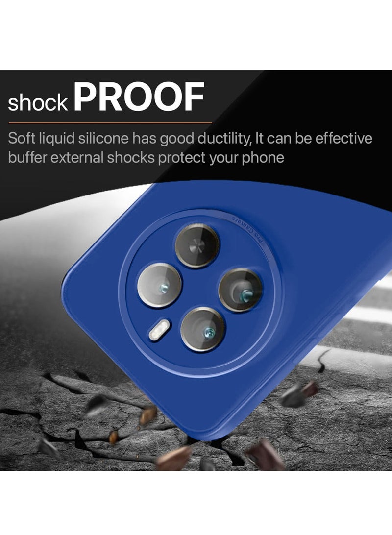Wtech Soft Liquid Silicone Case Cover For Realme 12 Pro / 12 Pro+ / 12 Pro Plus 5G 2024 Navy Blue - Image 4
