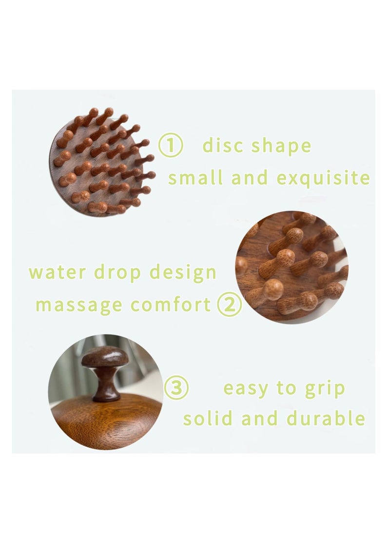 cyleto Wooden Scalp Massager｜Bamboo Brush for Hair Growth｜Wooden Hair Brush｜Body Massage Tool  - Image 3