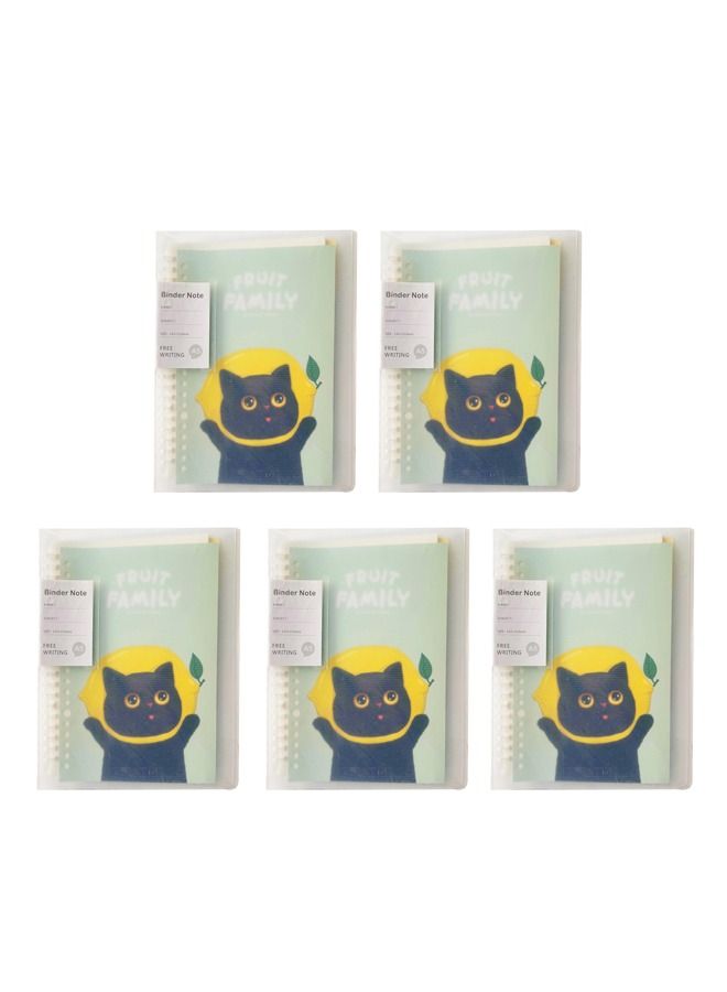 XIANGYU 5-Piece A5 Refillable PP Cover Loose Leaf Ring Binder Notebook - Image 1