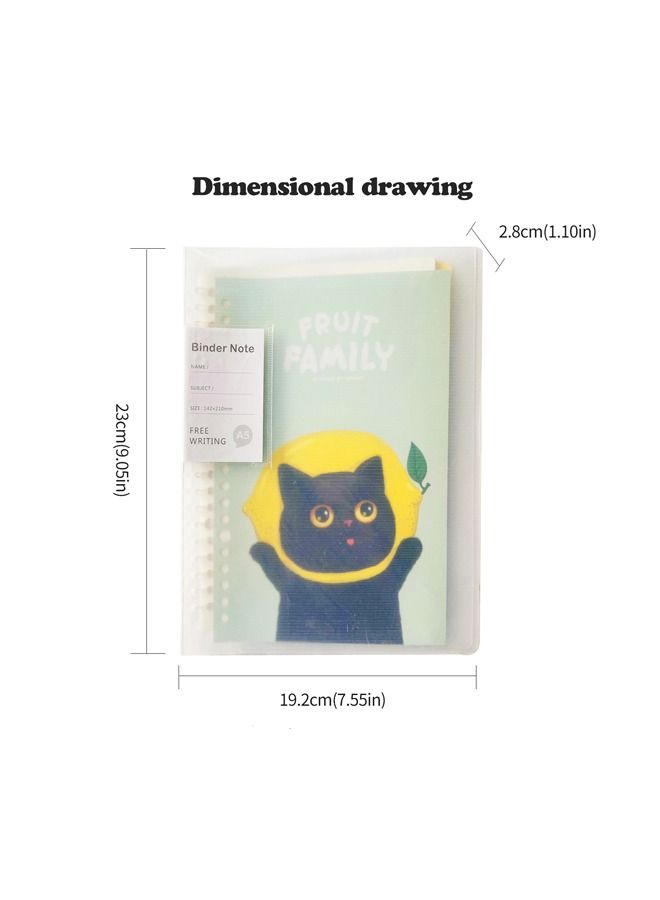 XIANGYU 5-Piece A5 Refillable PP Cover Loose Leaf Ring Binder Notebook - Image 4