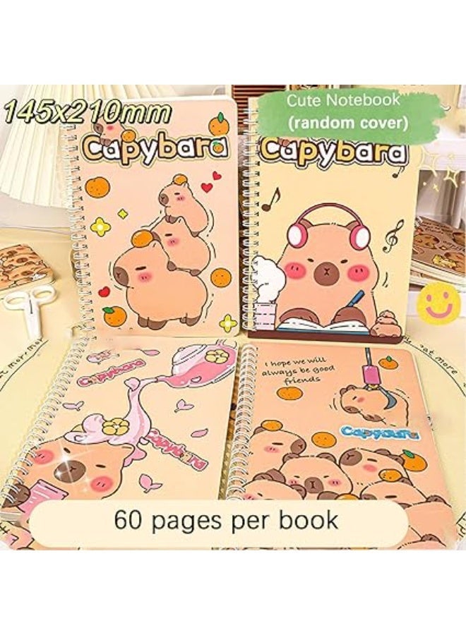 كاست ويف مجموعة ادوات مكتبية لطيفة من كابيبارا للاطفال تتضمن دفتر ملاحظات واقلام جل وحافظة اقلام وملصقات هدية مثالية للعودة الى المدرسة واعياد الميلاد ويوم الطفل، امنة وغير سامة من 58 قطعة - Image 5