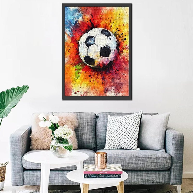 Tucocoo Soccer Ball Jigsaw Puzzles for Adults 1000 Pieces Football Watercolor Art Puzzles for Adults DIY Crafts Puzzles for Home Decoration Gifts Family Challenging Puzzle Perfect for Game Nights - Image 3