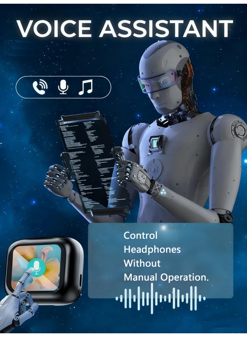 Professional Wireless In-Ear Bluetooth Earbuds with Noise Cancellation, Translation Function & Touchscreen Display - Image 5